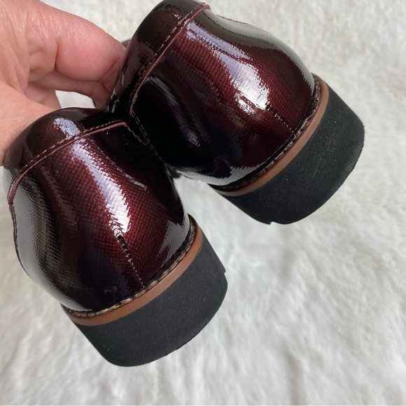 Earthies By Earth Braga Wine Burgundy Patent Leather Penny Loafers | Sz 7.5 - Picture 7 of 10
